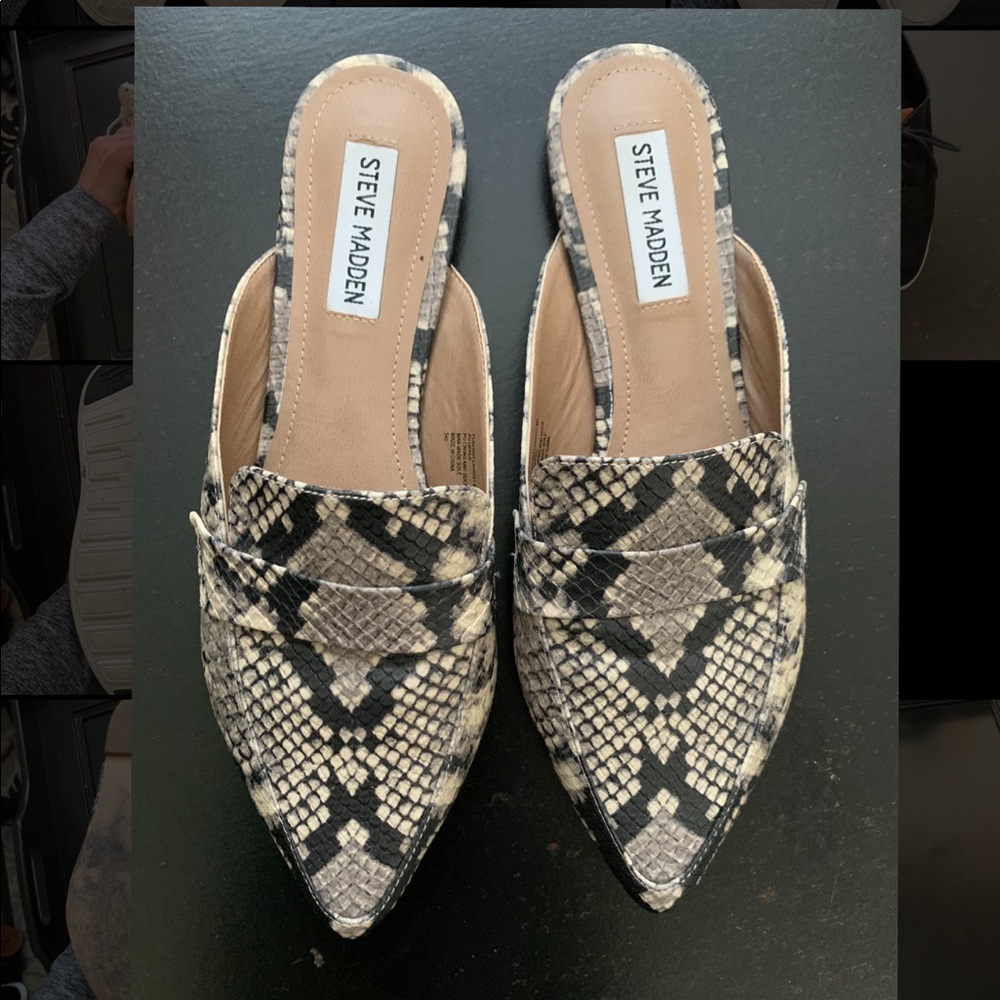 Python Leather Slide Ons - image 1